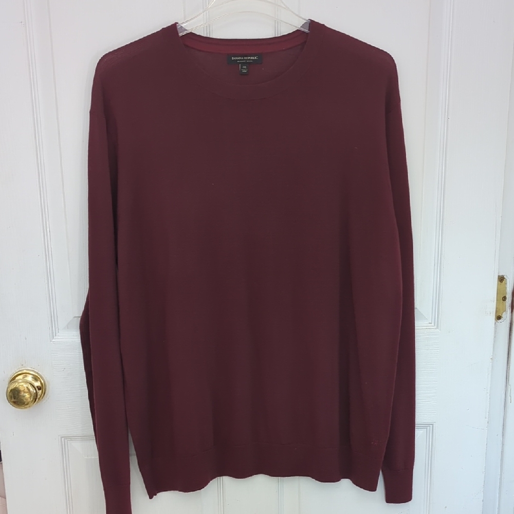 Banana Republic Burgundy Merino Wool Sweater